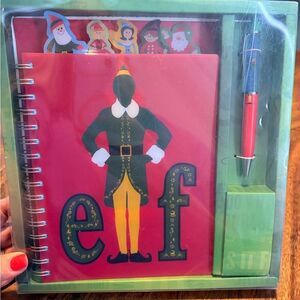 Warner Brothers Elf spiral and pen gift set in gift box